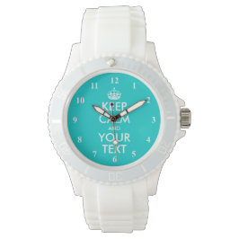 Kleurrijke Keep Calm horloges | Gepersonaliseerd k