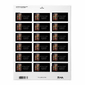 Kleurrijke kerst adreslabel etiket (Full Sheet)