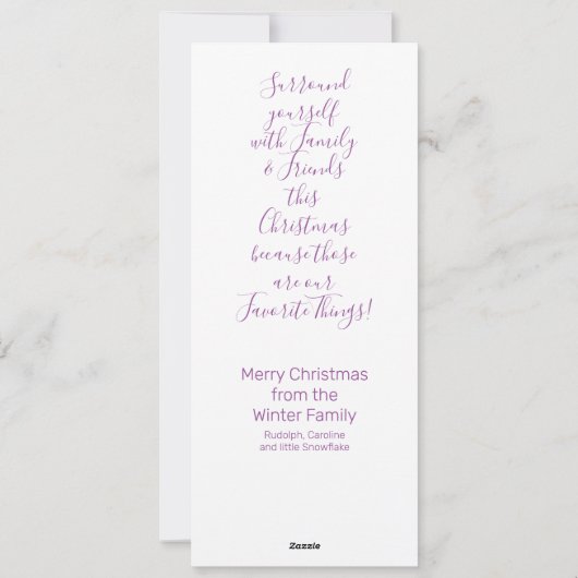 Kleurrijke kerst - al je favoriete dingen leuk feestdagenkaart (Achterkant)