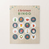 Kleurrijke Kerst Bingo puzzel (Verticaal)