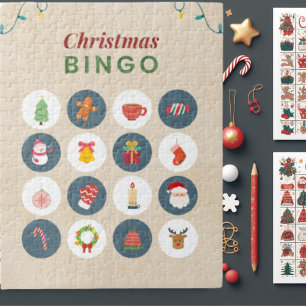 Kleurrijke Kerst Bingo puzzel