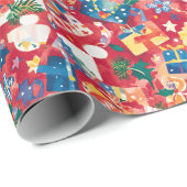Kleurrijke kerst cadeaupapier (Rol Hoek)