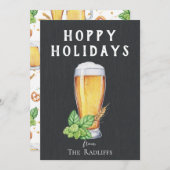 Kleurrijke Kerst Chalkboard Plat Kerstkaart (Voorkant / Achterkant)