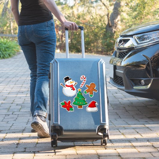 Kleurrijke kerst iconen sticker (Koffer Insitu)