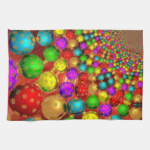 Kleurrijke Kerst Jamboree Theedoek (Horizontaal)