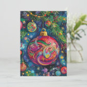 Kleurrijke kerst Kaart (Staand voorkant)