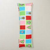 Kleurrijke kerst lichaamskussen (Achterkant (Verticaal))