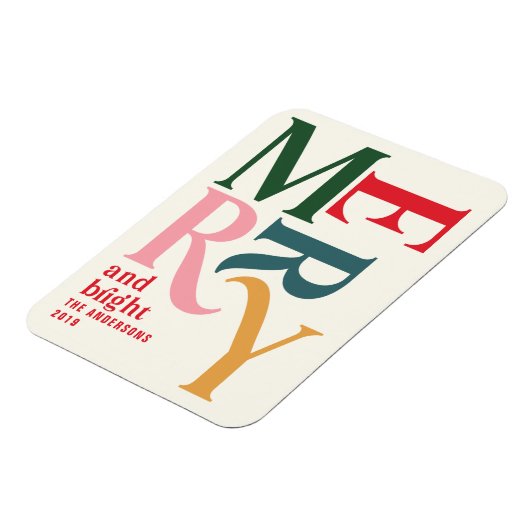 kleurrijke kerst magneet (Linkerzijde)