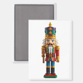 Kleurrijke kerst notenkraker Speelgoed Magneet (Voorkant / Achterkant)