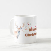 Kleurrijke kerst rendier Mok (Voorkant links)