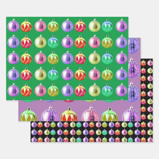 Kleurrijke Kerst Retro Art Wrap Craft Paper (Set)