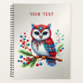 Kleurrijke kerst uil vakantie planner (Voorkant)