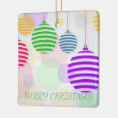 Kleurrijke kerstballen keramisch ornament (Links)