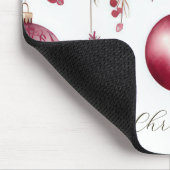 Kleurrijke kerstballen met bloemen muismat (Hoek)