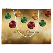 Kleurrijke kerstblazers met aangepaste tekst groot cadeauzakje (Achterkant)