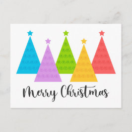 Kleurrijke kerstbomen briefkaart