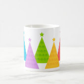 Kleurrijke kerstbomen koffiemok (Center)