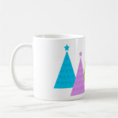 Kleurrijke kerstbomen koffiemok (Links)