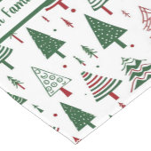 Kleurrijke Kerstbomen Tafelloper (Hoek)