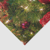 Kleurrijke kerstboom en Ornamenten Tissuepapier (Detail)