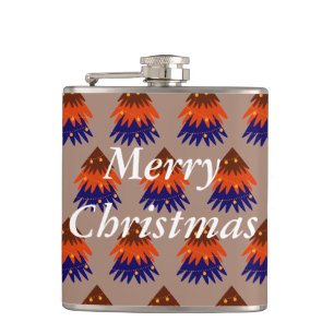 Kleurrijke Kerstboom - Flask Heupfles