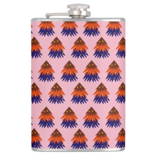 Kleurrijke Kerstboom - Flask Heupfles