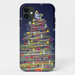 Kleurrijke Kerstboom (Maak het persoonlijk!) iPhone 11 Hoesje