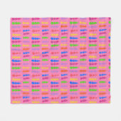 Kleurrijke kerstboom Pop Art Pink Fleece Deken (Voorkant (Horizontaal))