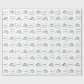 Kleurrijke Kerstboom & Zakelijke Corporate Logo Cadeaupapier (Vlak)