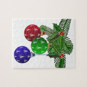 Kleurrijke kerstboomversieringen legpuzzel (Horizontaal)