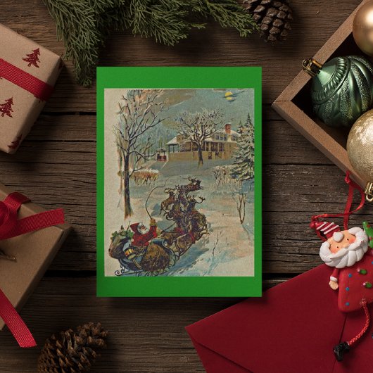 kleurrijke kerstbriefkaarten feestdagenkaart