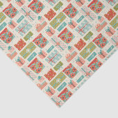 Kleurrijke kerstcadeaudoos voor Retro Tissuepapier (Detail)