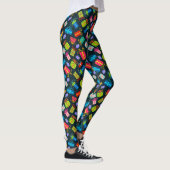 Kleurrijke kerstcadeautjes op zwart leggings (Rechts)