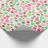 Kleurrijke kerstConfetti Stippen Cadeaupapier (Hoek)