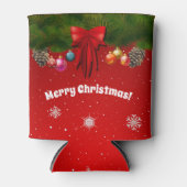 Kleurrijke kerstdecoraties blikjeskoeler (Voorkant)