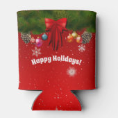 Kleurrijke kerstdecoraties blikjeskoeler (Achterkant)