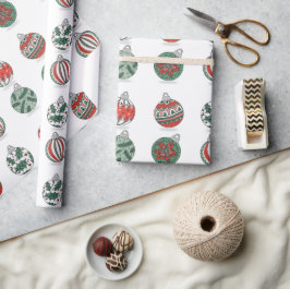 Kleurrijke kerstfeestdag cadeaupapier