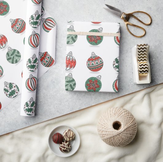 Kleurrijke kerstfeestdag cadeaupapier (Crafts)