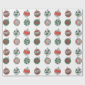 Kleurrijke kerstfeestdag cadeaupapier (Vlak)