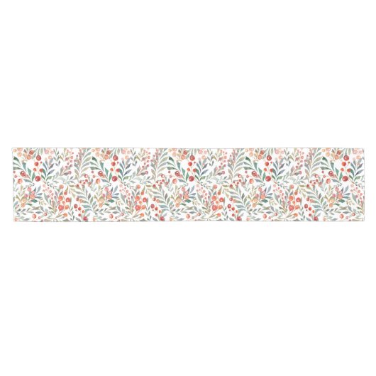 Kleurrijke kerstfeestelijke Waterverf Korte Tafelloper (Horizontaal)