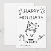 Kleurrijke Kerstkaart (Voorkant / Achterkant)