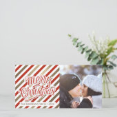 Kleurrijke Kerstkaart met eigen foto (Staand voorkant)