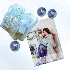 Kleurrijke Kerstkaart met Ondoorzichtig Folie Folie Feestdagenkaart