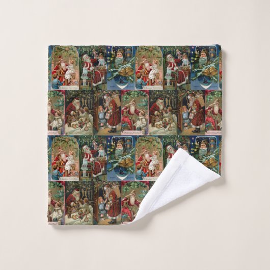 Kleurrijke  kerstkledij bad handdoek (Wasdoekje)