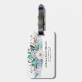 Kleurrijke Kerstkrans Bagagelabel (Achterkant verticaal)