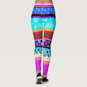 Kleurrijke kerstLeggings Leggings (Achterkant)
