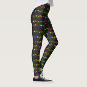 Kleurrijke kerstlichtstring leggings (Rechts)