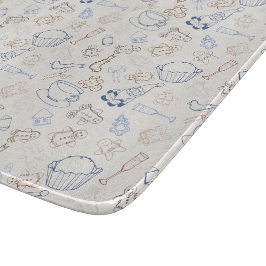 Kleurrijke kerstmis Gingerbrood Man en santa Snijplank (Hoek)