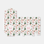 Kleurrijke Kerstmis Symbolen Patroon Aangepaste Te Bedankdoosjes (Uitgevouwen)