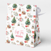 Kleurrijke Kerstmis Symbolen Patroon Aangepaste Te Bedankdoosjes (Achterkant)